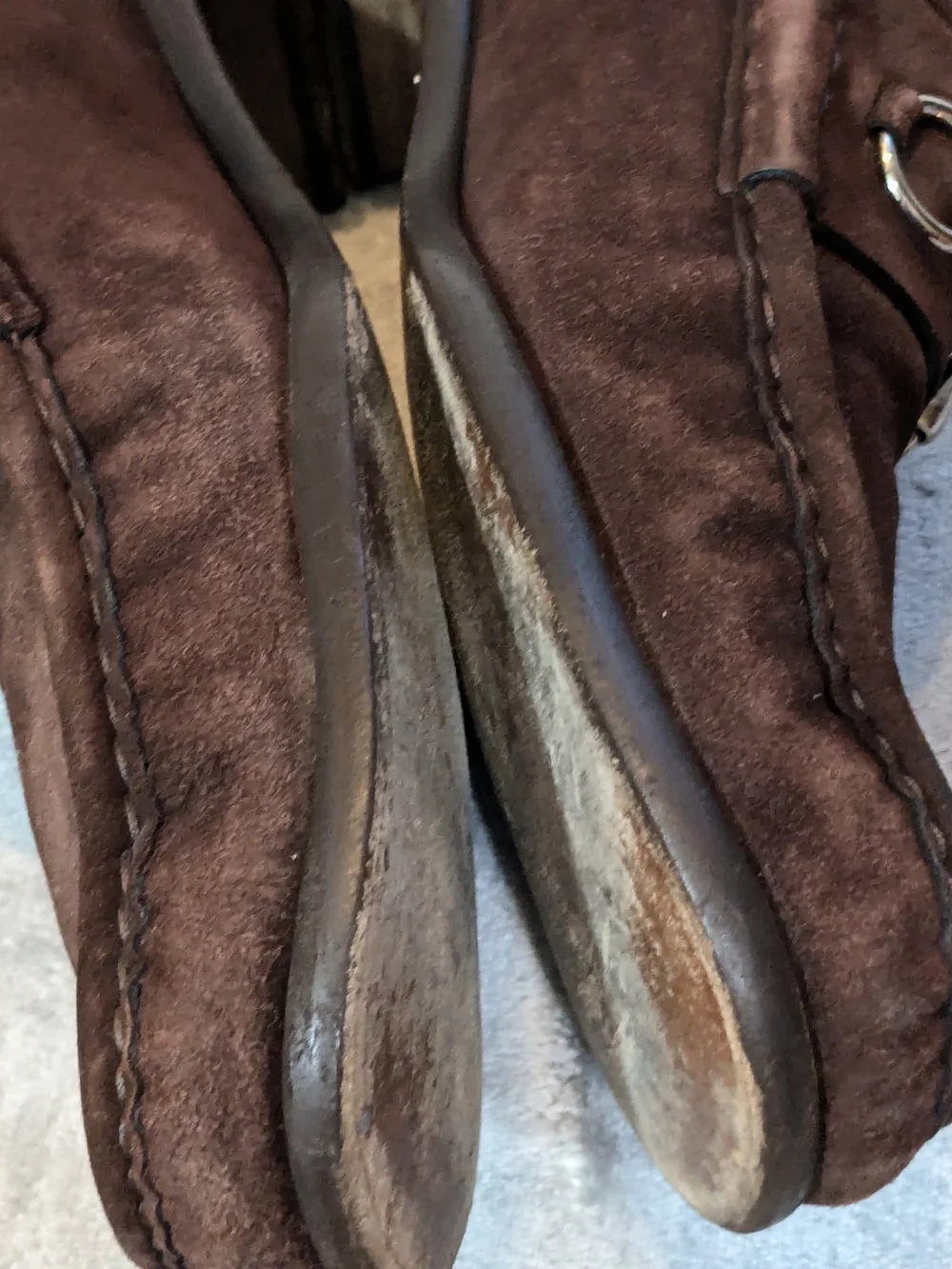 Gucci Men’s Brown Suede Horsebit Loafers 13 D